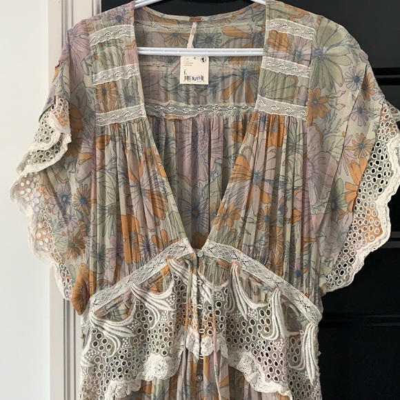 FREE PEOPLE Field of dreams top/dress ivory - Picture 8 of 8